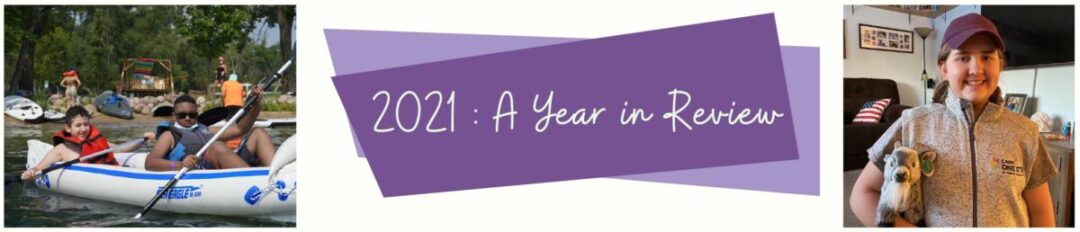 Canoe kids at Camp One Step outdoor activity, summer camp, adventure, family fun 2021.