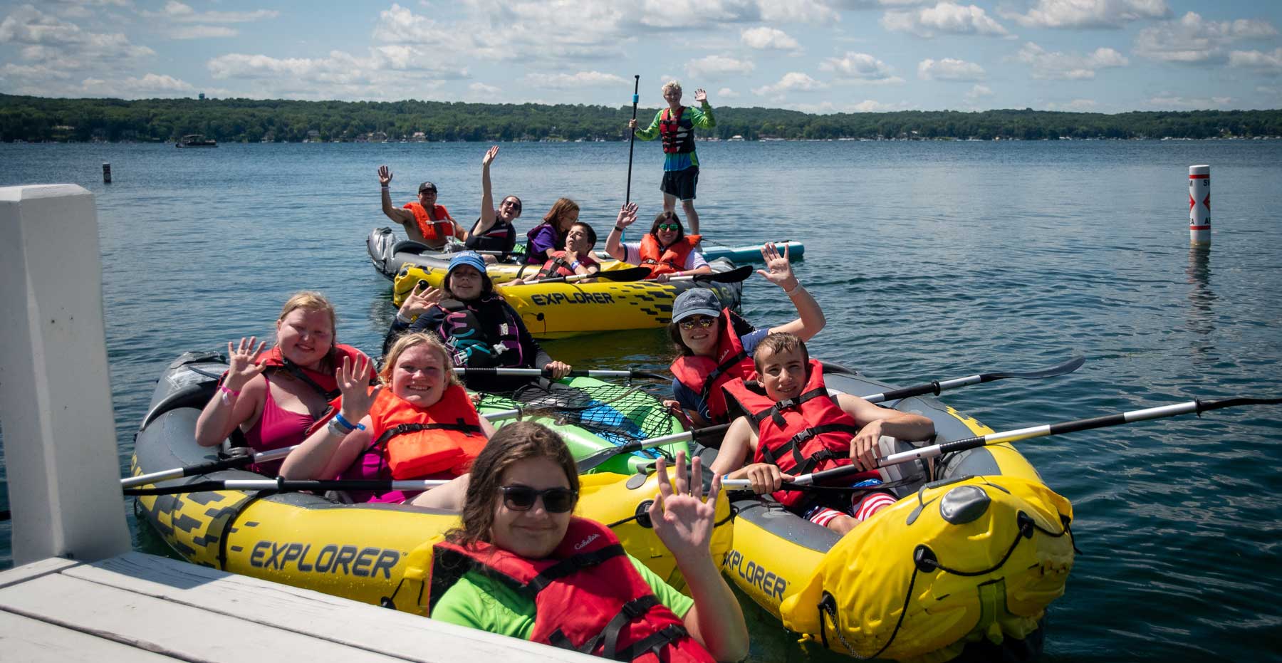 Camp One Step in Lake Geneva. Camp for kids with cancer
