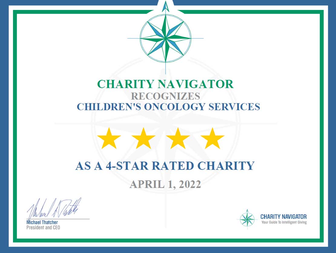 4-Star-Certificate Charity navigator, four star rating for Camp One Step