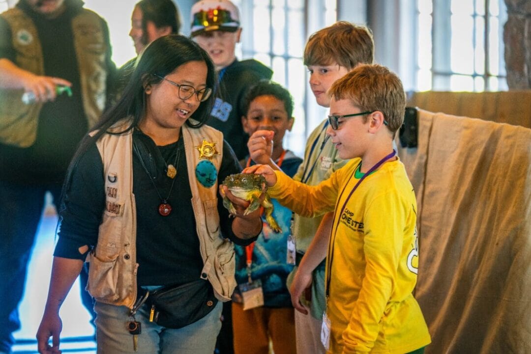 Affordable children’s camp with wildlife education and hands-on animals experience at Camp One Step.