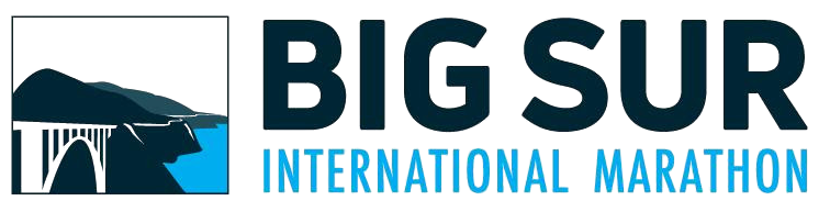 Big Sur International Marathon logo with coastal bridge illustration