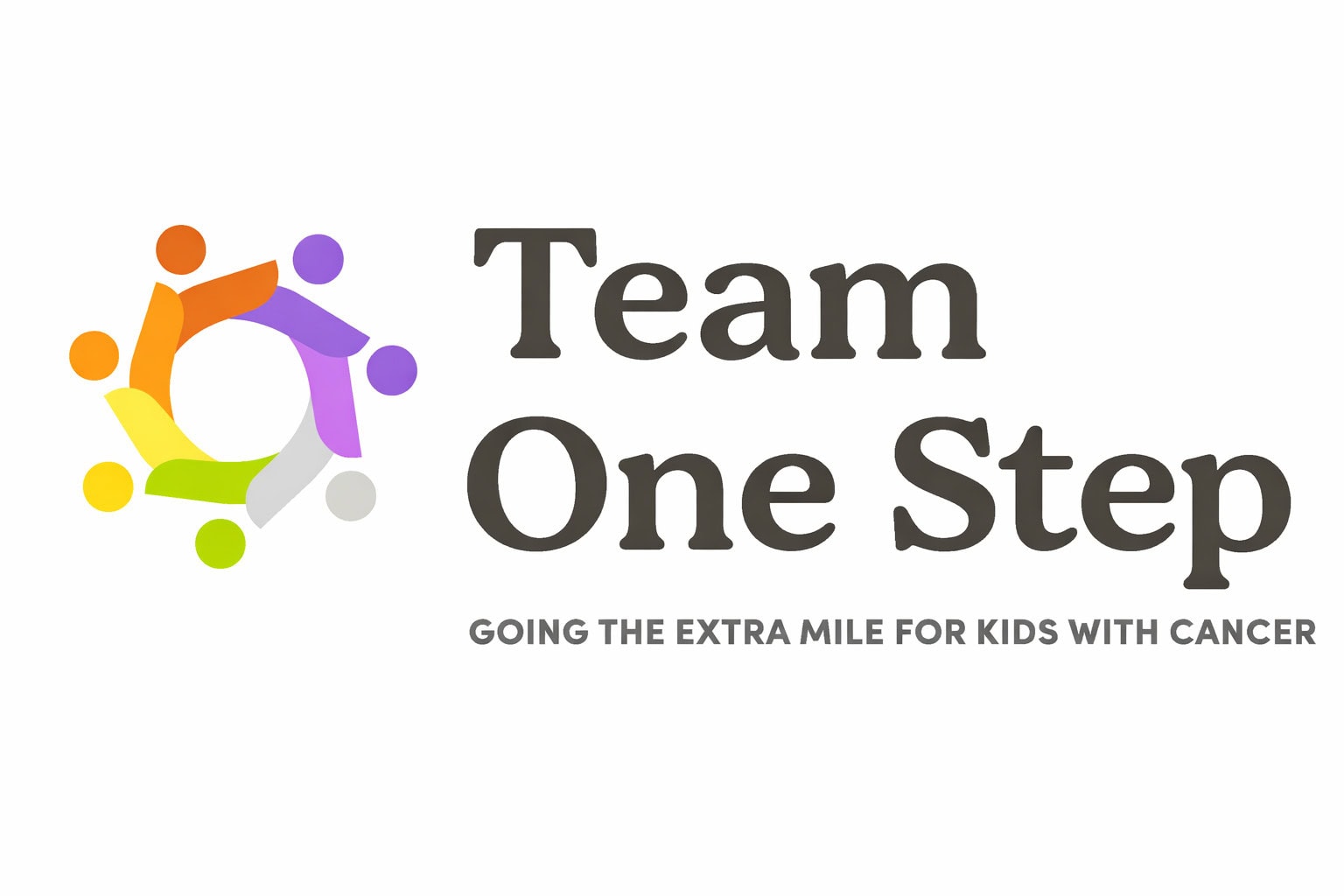 Team One Step logo, supporting kids with cancer.