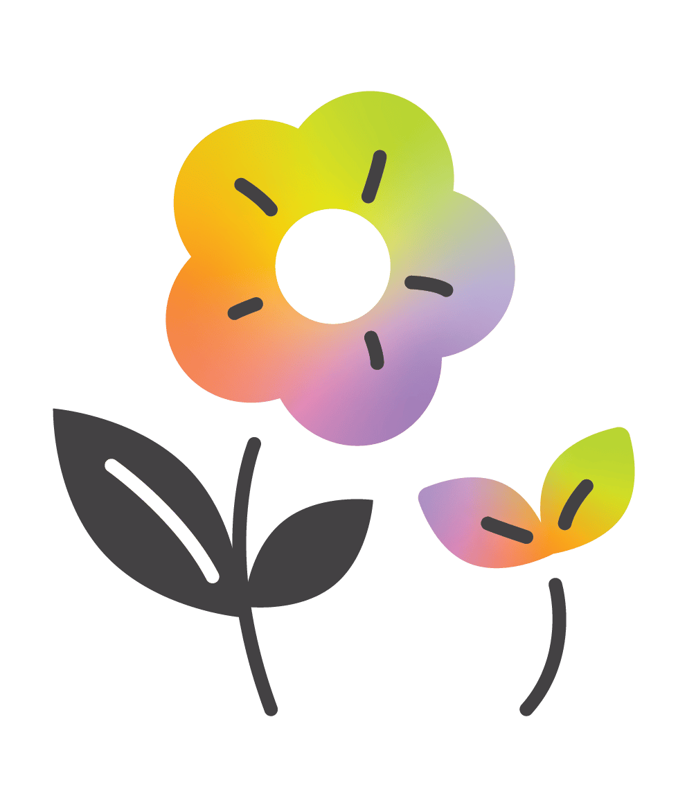 Vibrant flower illustration representing growth, nature, and healing at Camp One Step.