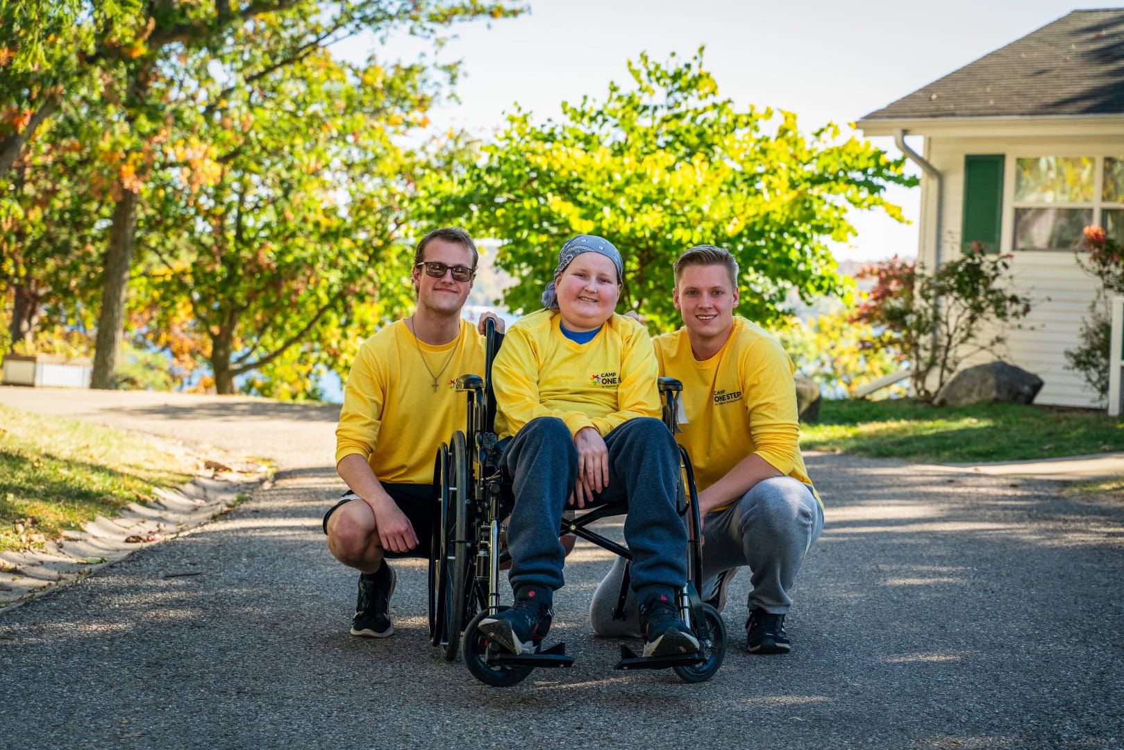 Accessible outdoor camp experience at Camp One Step for individuals with disabilities.
