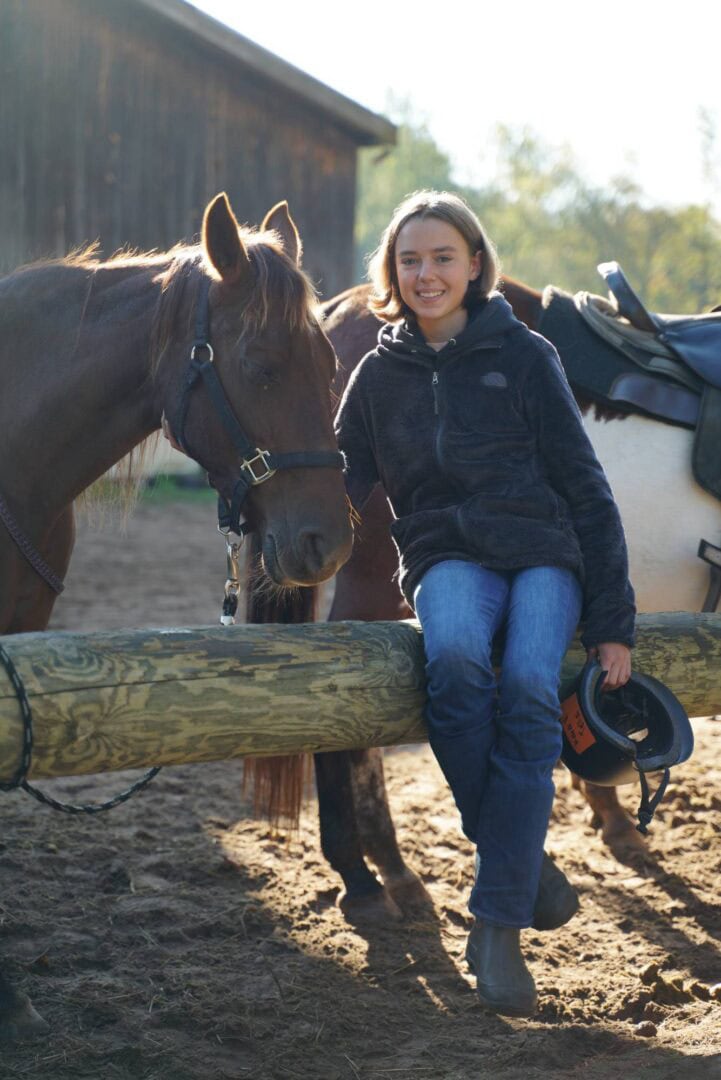 Horse riding camp for kids with outdoor activities at Camp One Step.