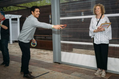 Accessible entrance at Camp One Step for individuals with disabilities and mobility challenges.