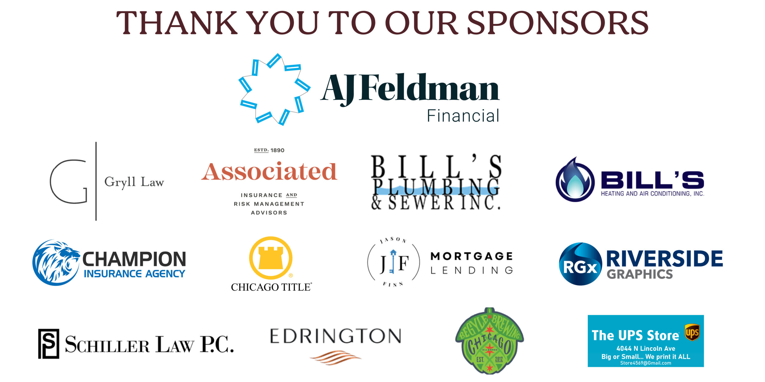 Logos of event sponsors