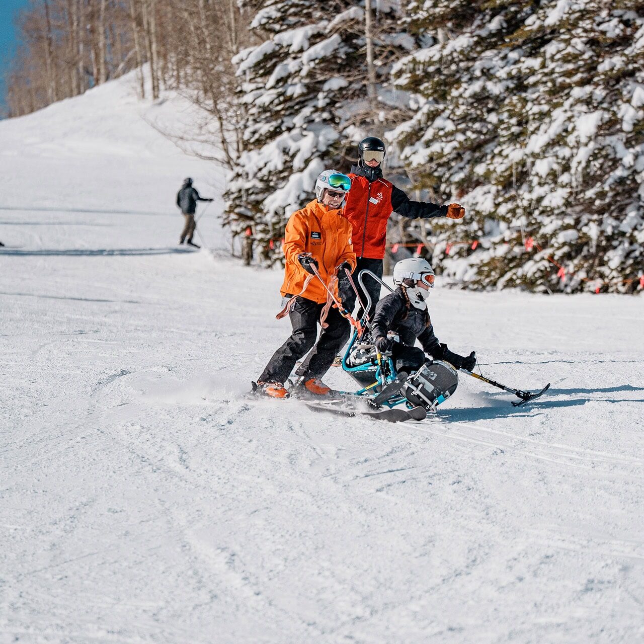 Accessible snow sports for individuals with disabilities at Camp One Step.
